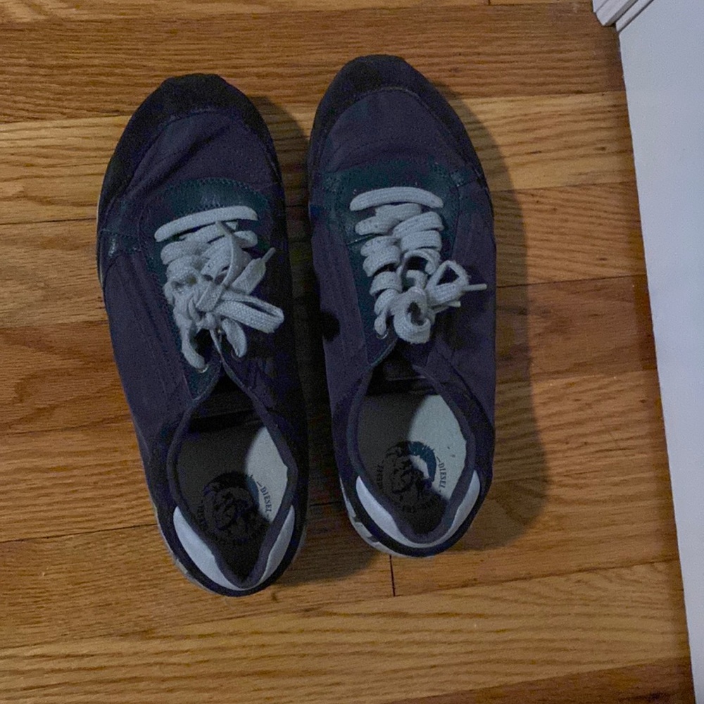 Diesel Sneakers Navy Blue and Grey. Size 8.5
